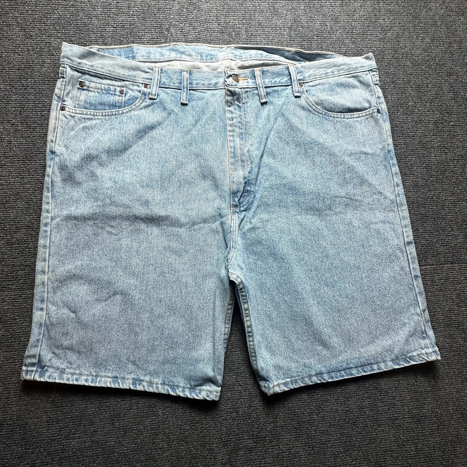 Wrangler Baggy Denim Shorts Light Wash Big & Tall Y2K Jorts