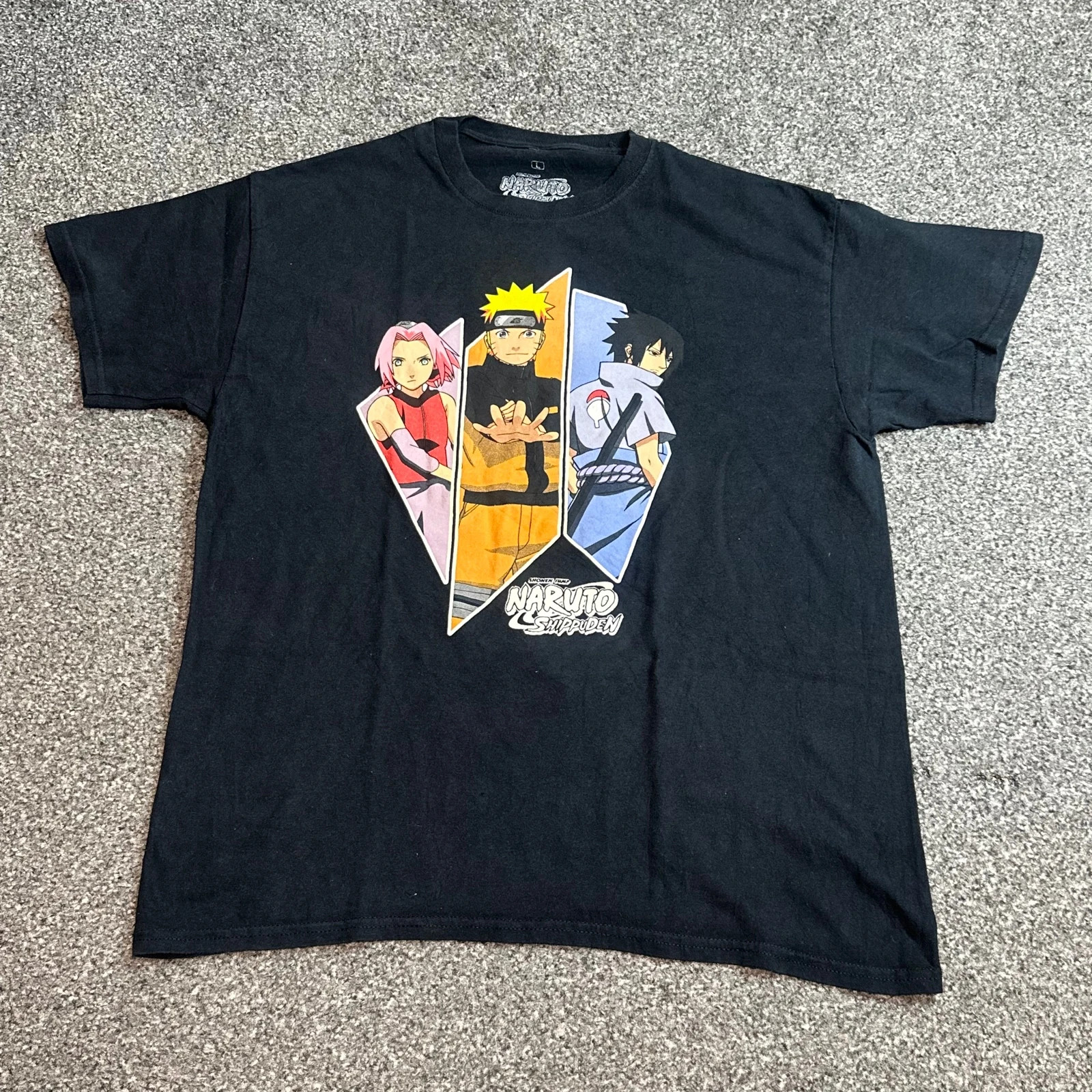 Naruto Shippuden Black Graphic T-Shirt Naruto Sasuke Sakura