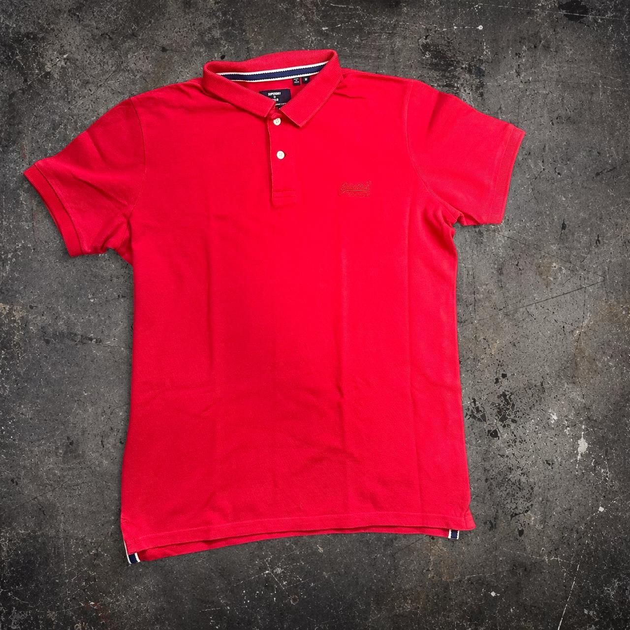 Superdry Classic Pique Polo Shirt Red Size M