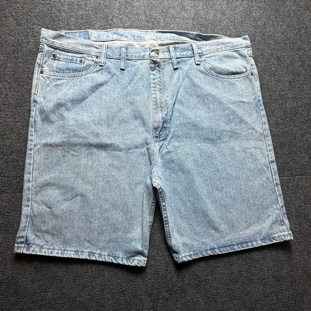 Wrangler Baggy Denim Shorts Light Wash Big & Tall Y2K Jorts