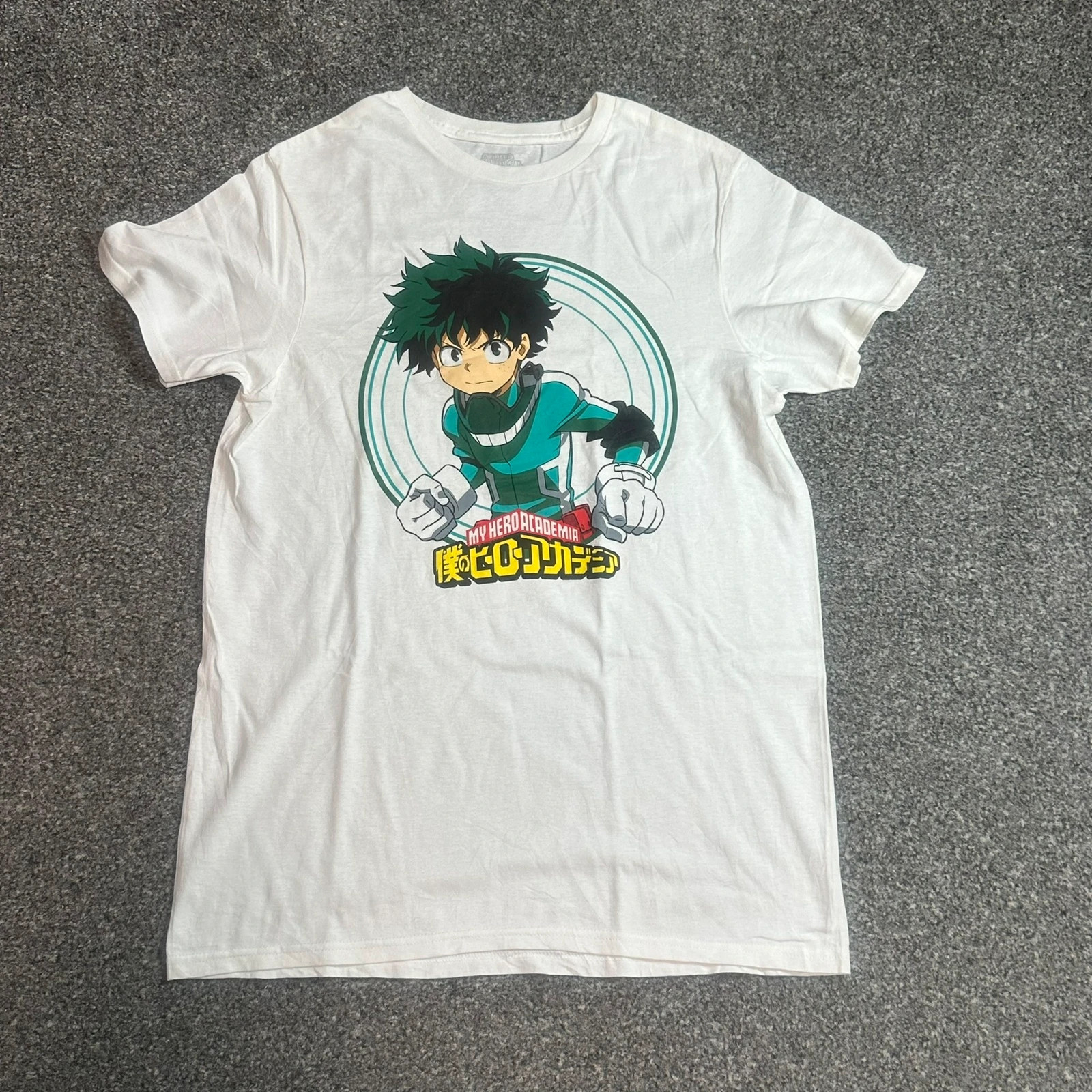 My Hero Academia Deku White Graphic T-Shirt Anime Tee