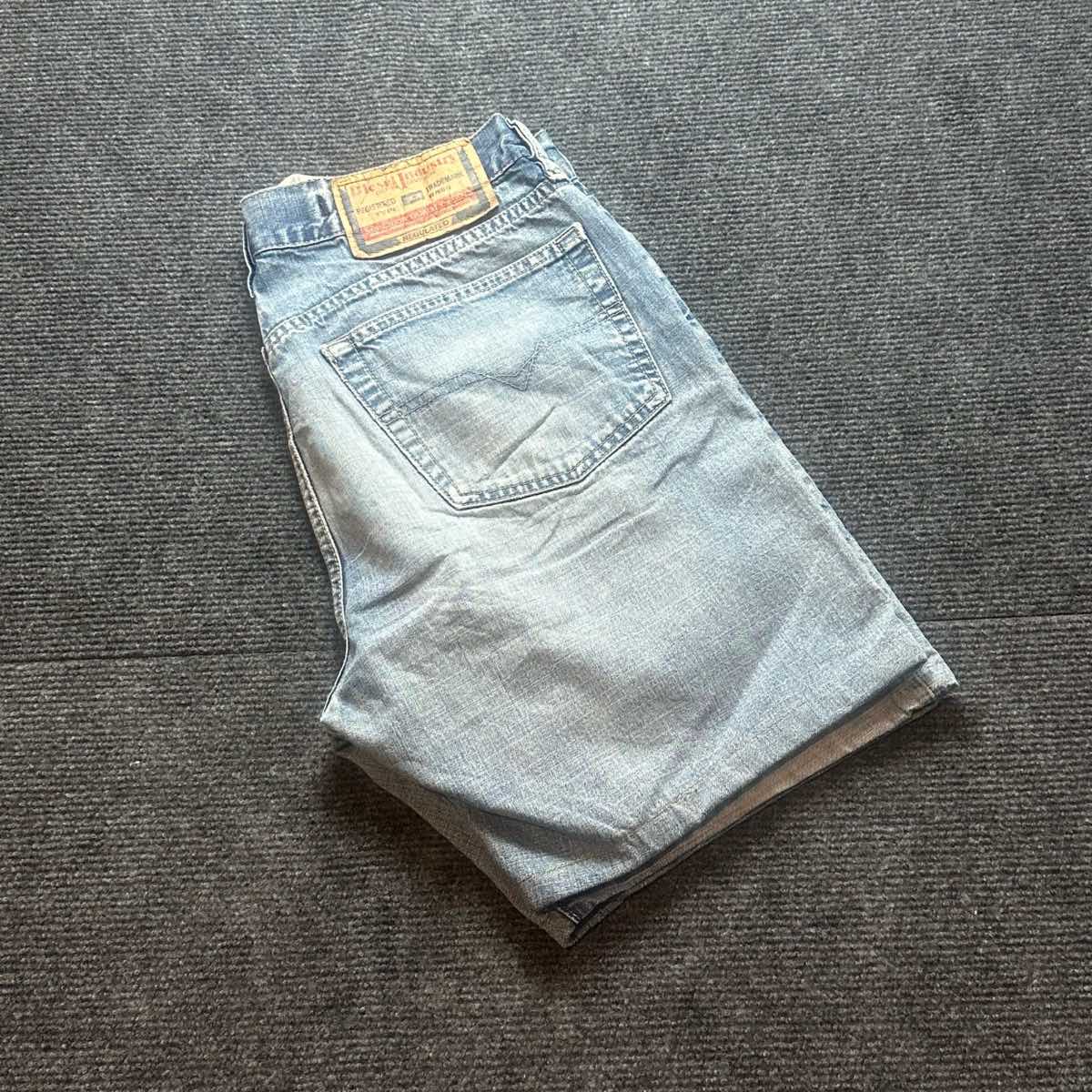 Diesel Industry Vintage Light Wash Denim Shorts Jorts