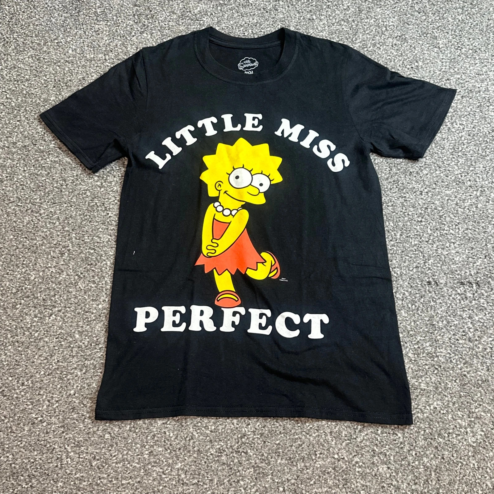 The Simpsons Lisa 'Little Miss Perfect' Black Graphic Tee