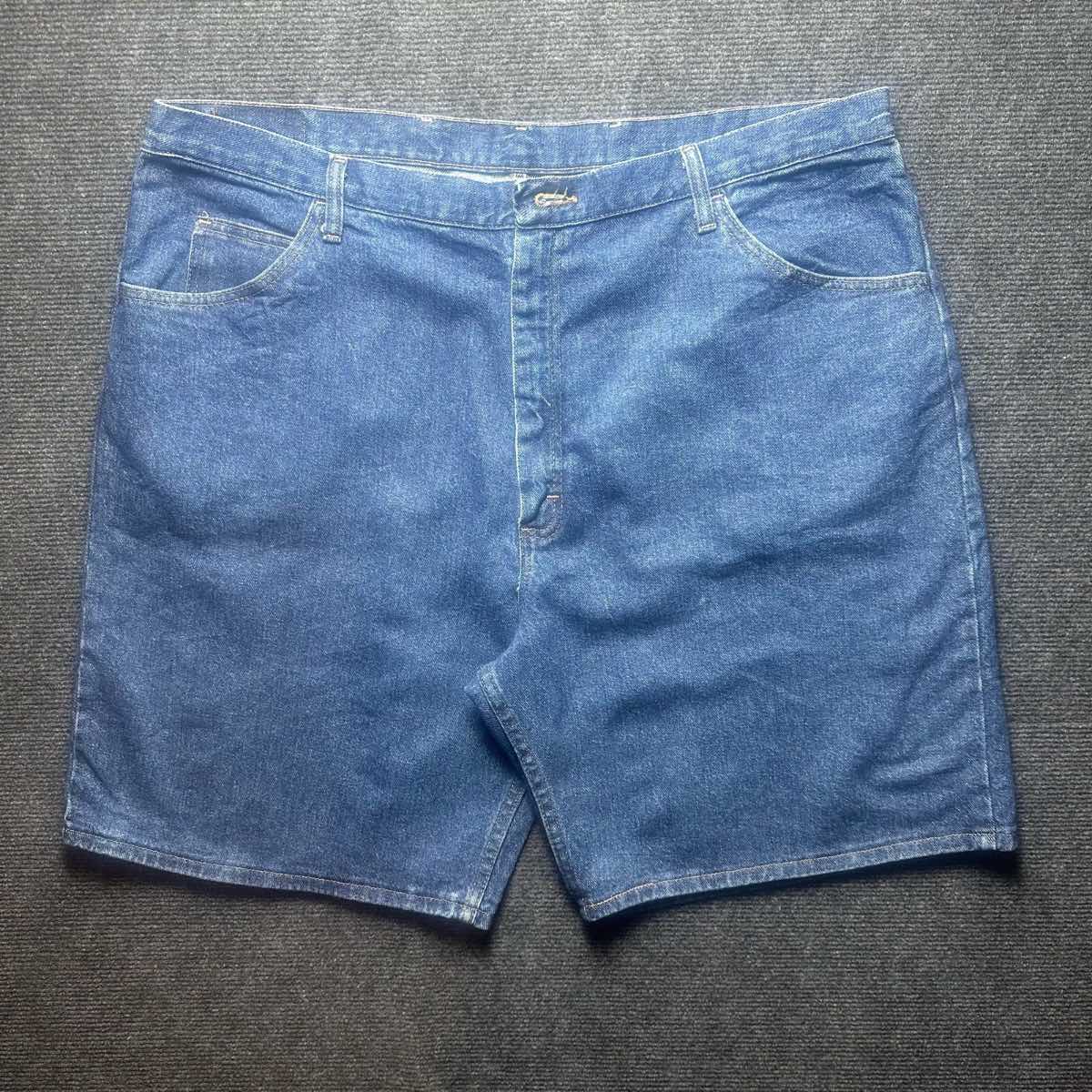 Wrangler Denim Shorts Mid Blue Big & Tall Plus Size