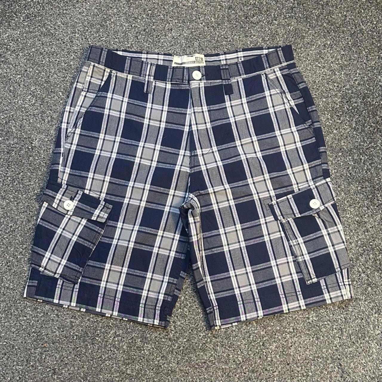 Navy tartan shorts Y2K Japanese prep
