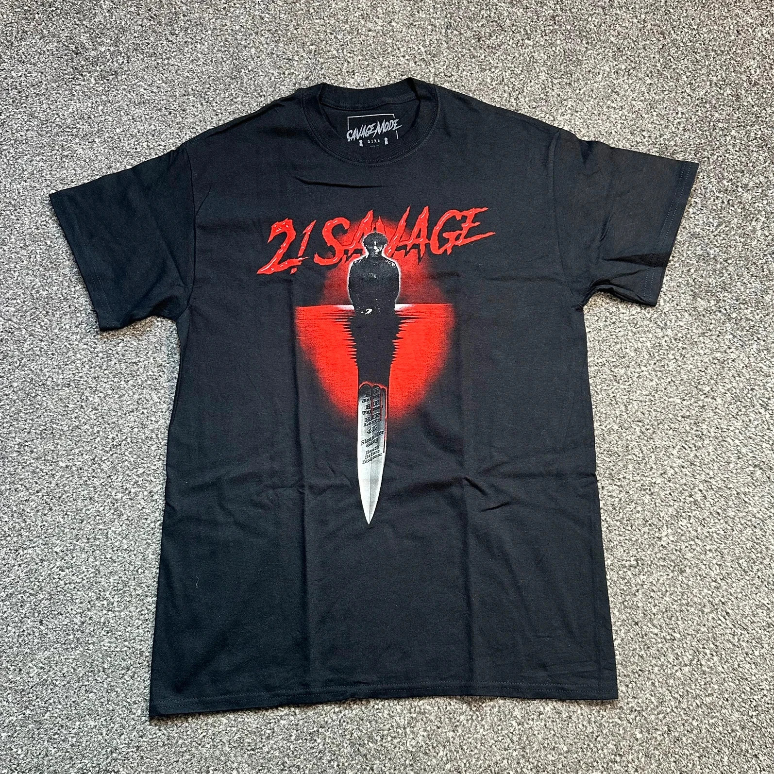 21 Savage Savage Mode Official Merch Tee Black Size S