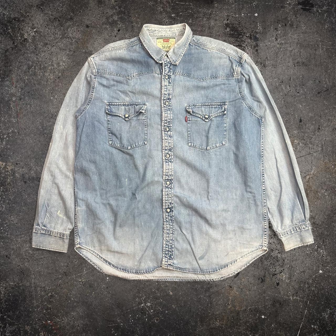Levi's Light Wash Denim Western Shirt XL | Vintage Workwear
