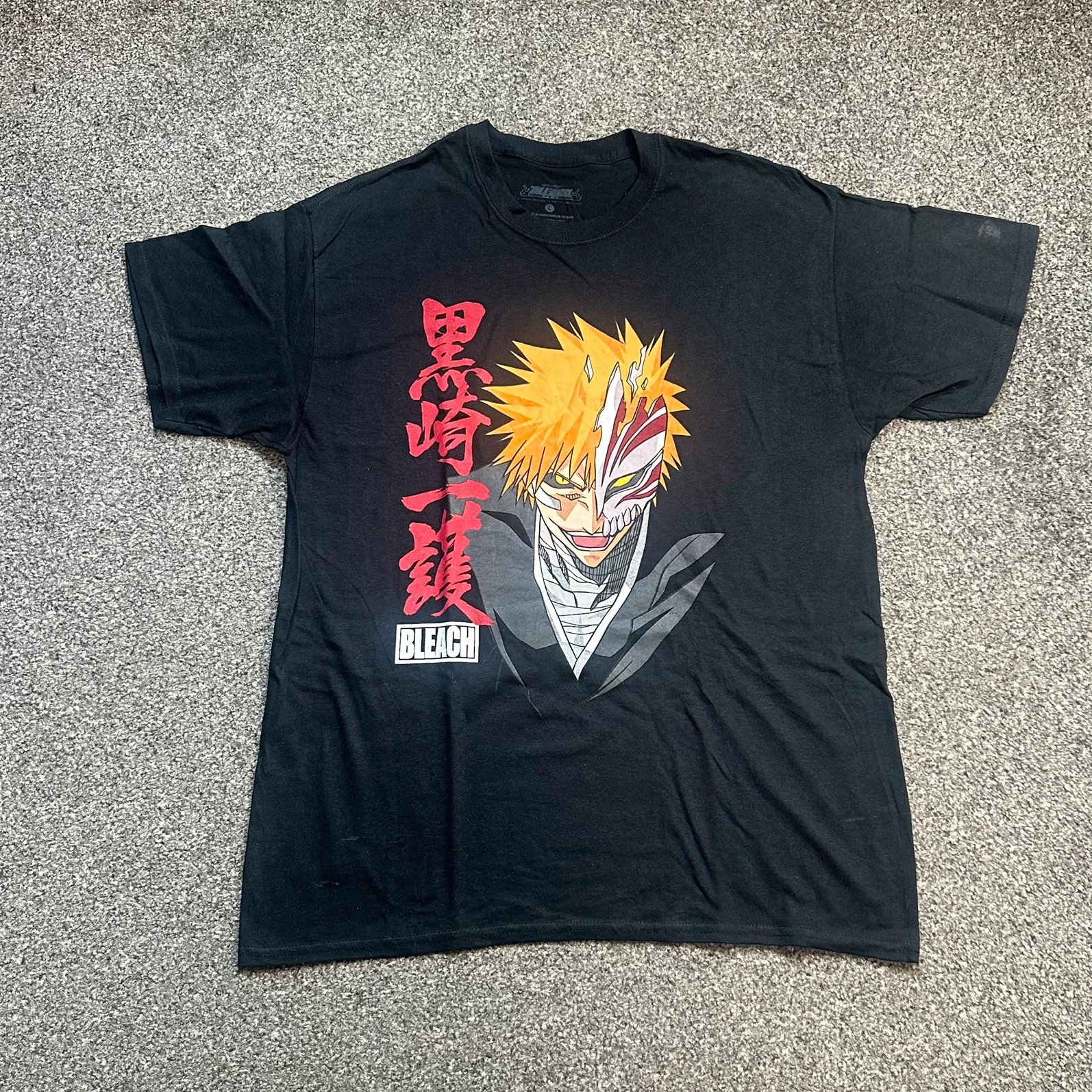 Bleach Anime Ichigo Hollow Mask Black Graphic T-Shirt Unisex