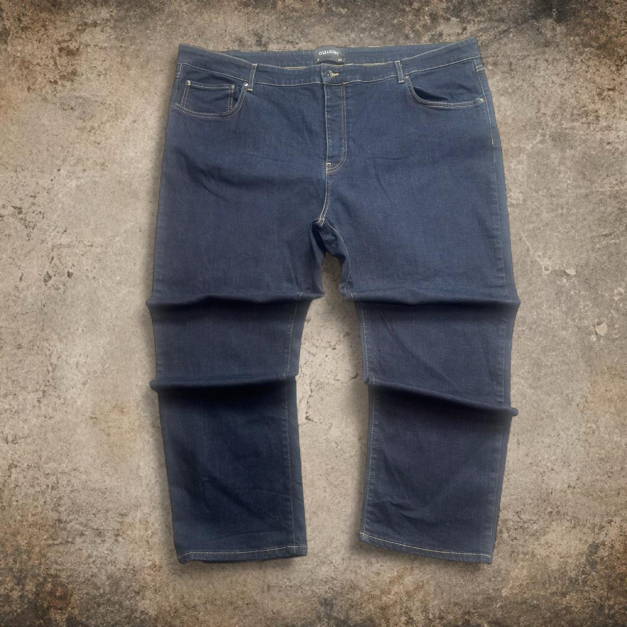 Lyle & Scott Dark Navy Jeans W46 L30 Plus Size Mens