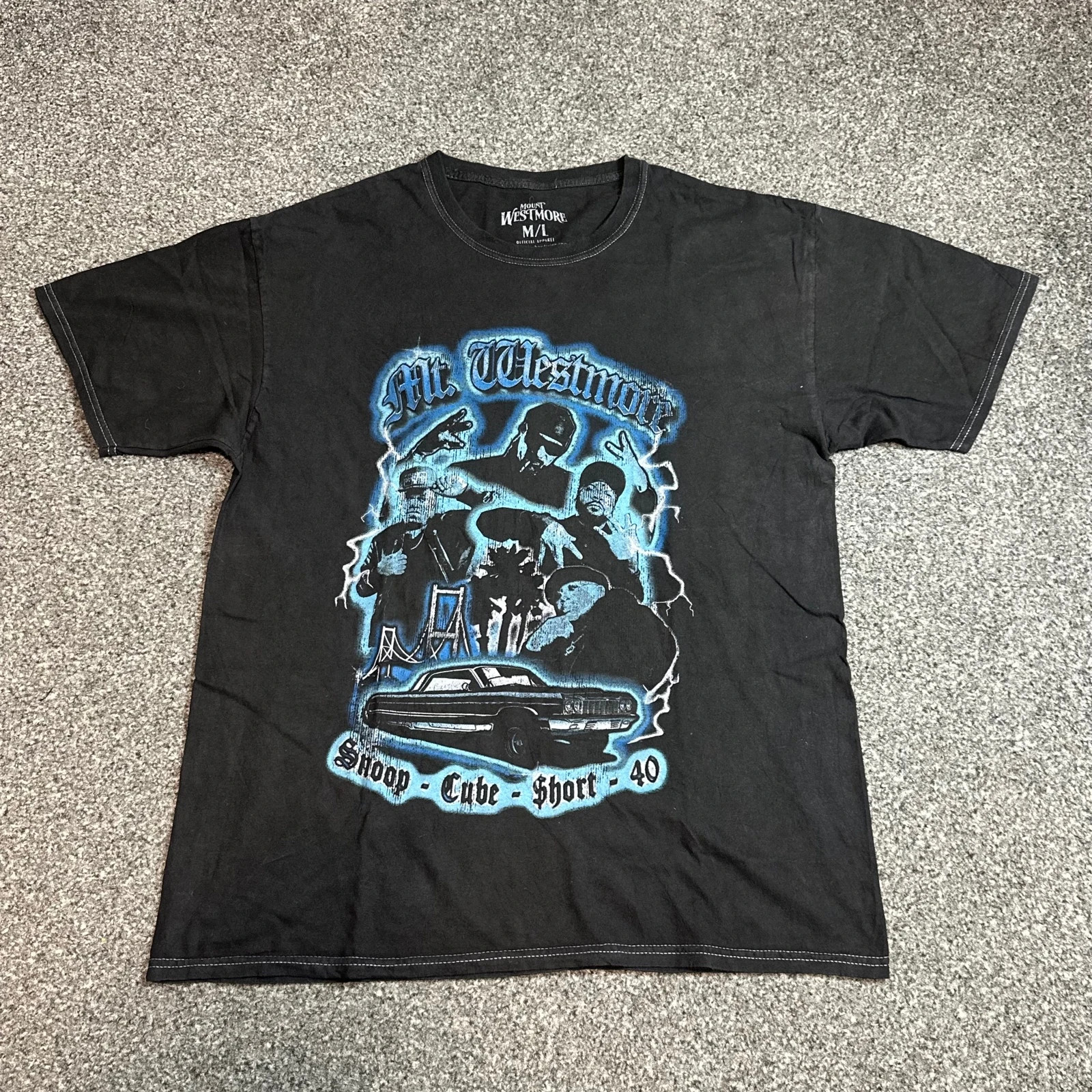 Westmore Black Lowrider Graphic Tee Y2K Streetwear M/L