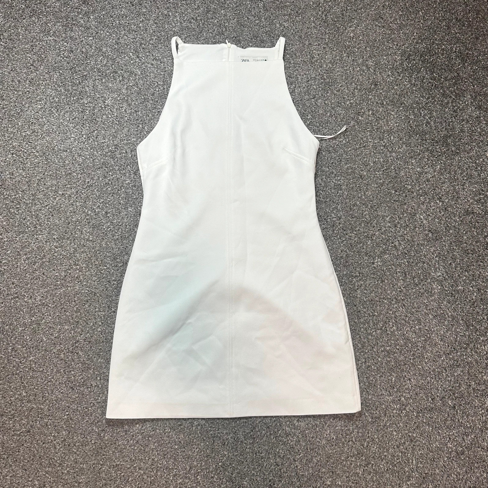 Zara White Halter Neck Bodycon Mini Dress| Summer Party