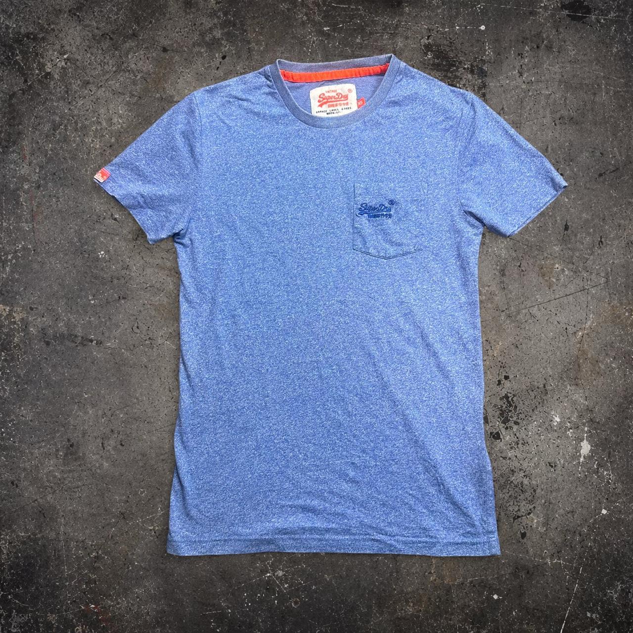 Superdry Vintage Logo Pocket T-Shirt Blue Marl XS