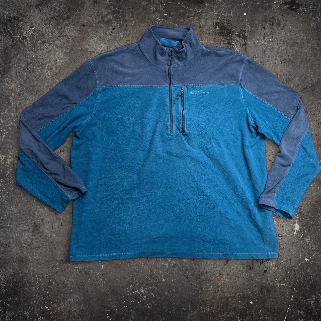 Mountain Warehouse Quarter Zip Fleece Men's XXL Teal Navy