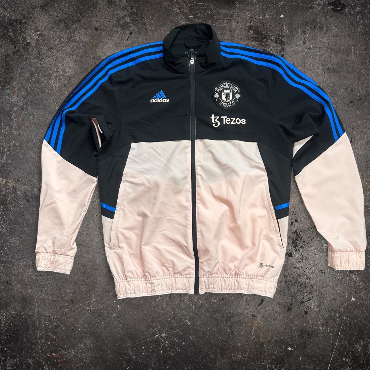 Adidas Manchester United Training Jacket Black Pink Blue M