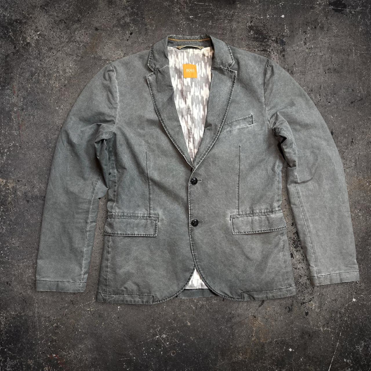 Hugo Boss Orange Grey Cotton Blazer Men's UK 50