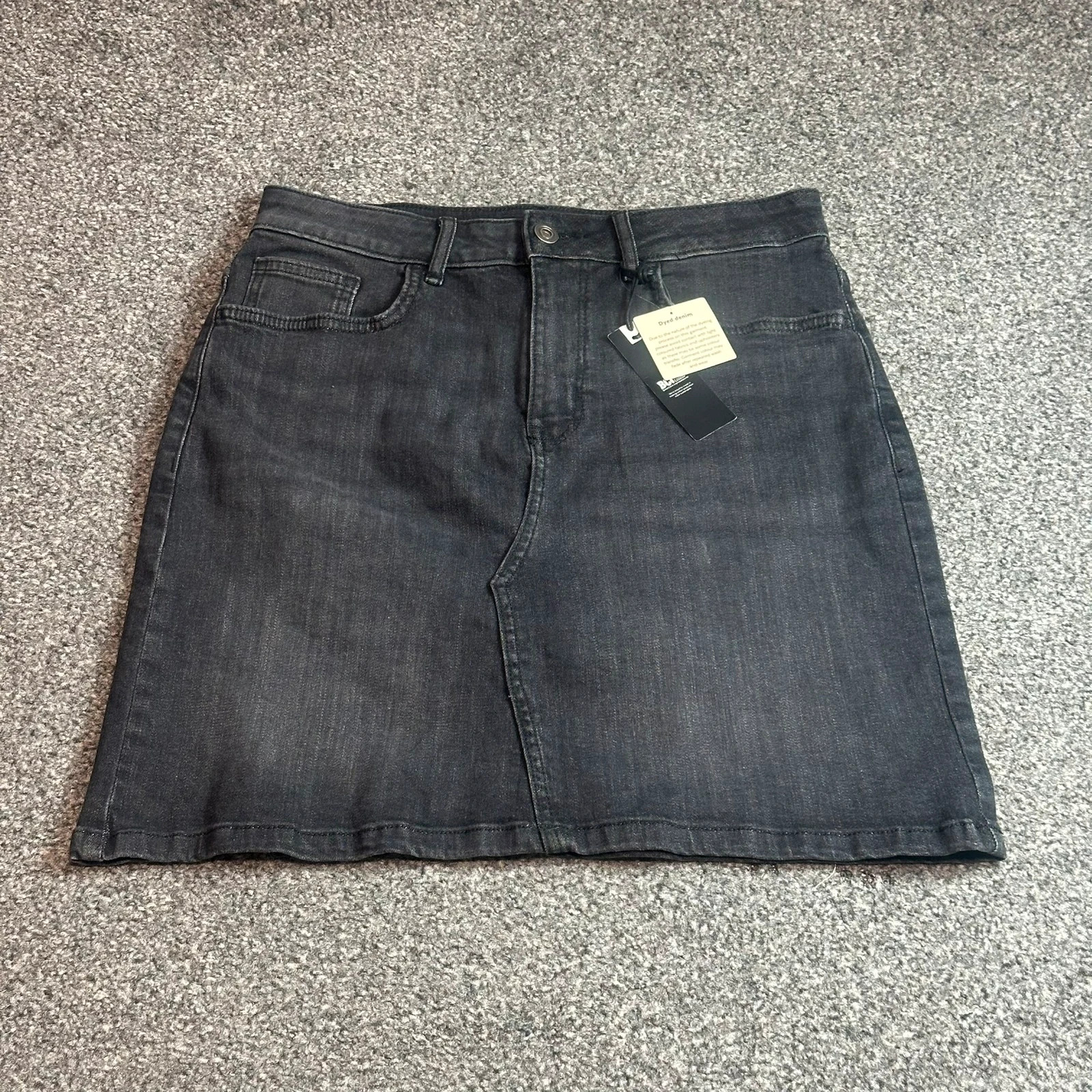 Black washed denim mini skirt NEW with tags|Y2K style