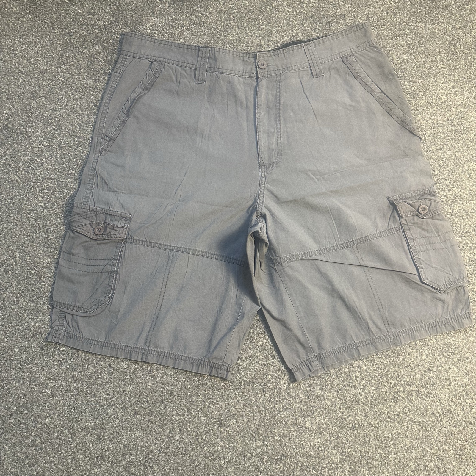 Airwalk Grey Cargo Shorts Multi Pocket Cotton Summer