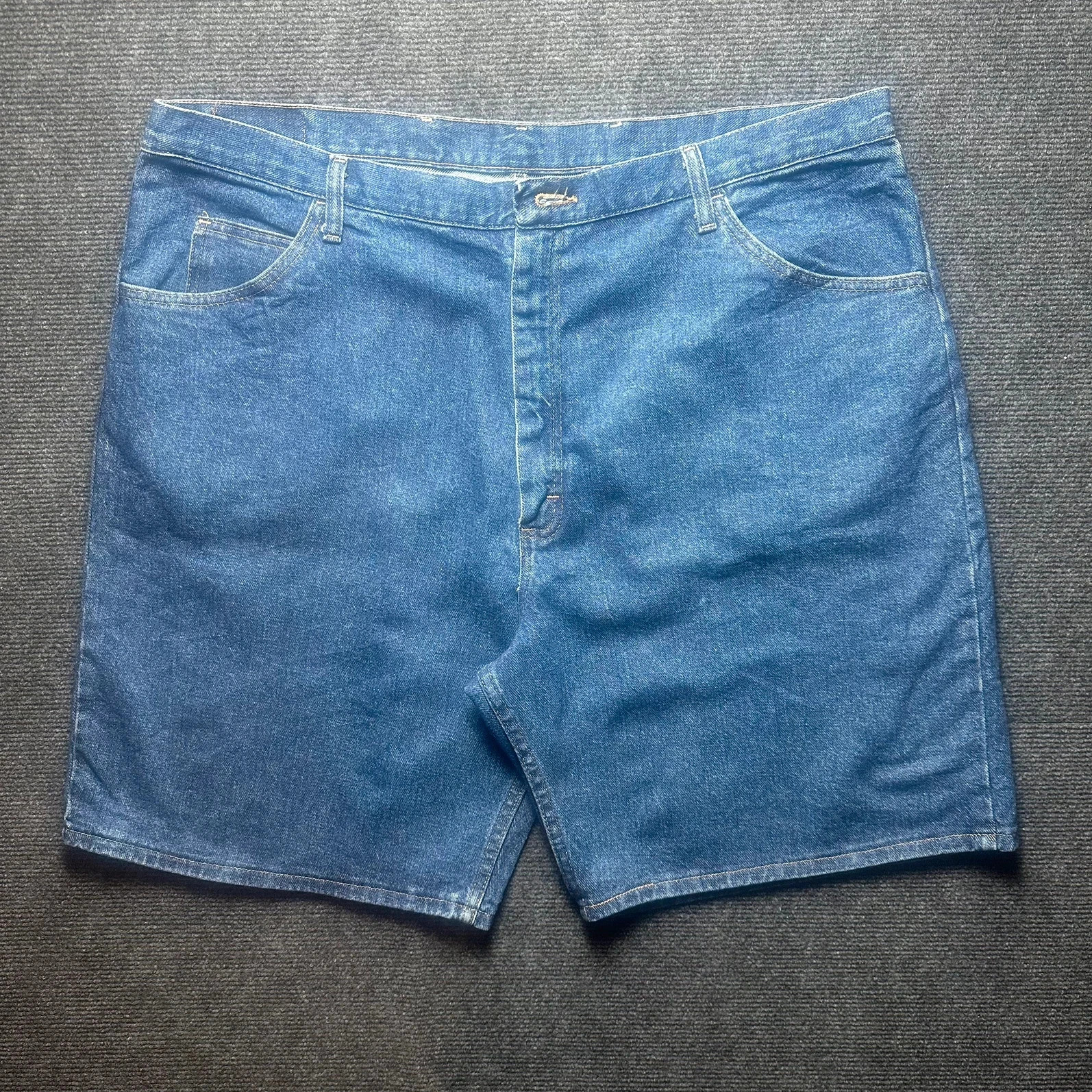 Wrangler Denim Shorts Mid Blue Big & Tall Plus Size