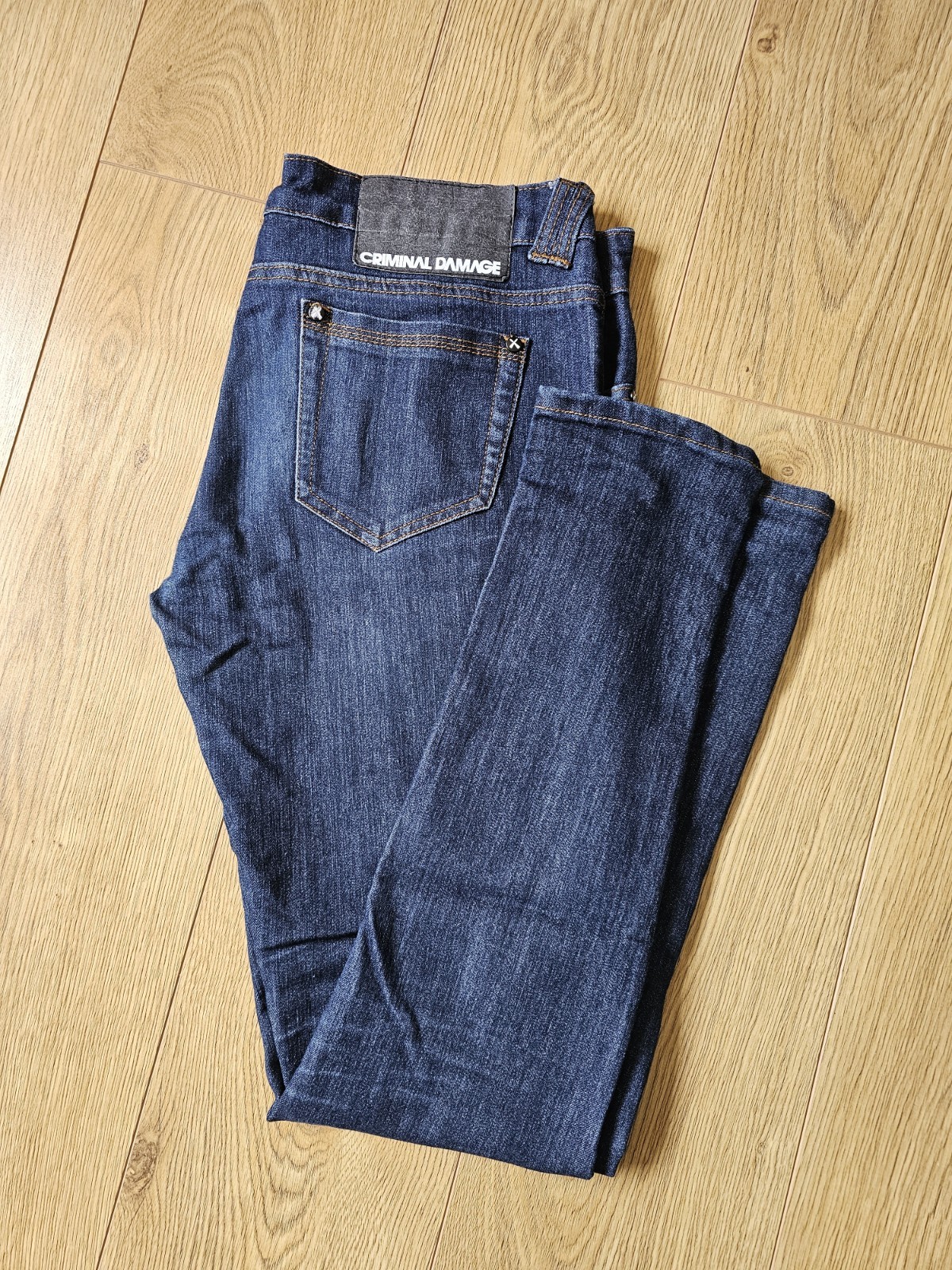 Criminal Damage Mens Blue Slim Skinny Jeans W32 L32 Stretch