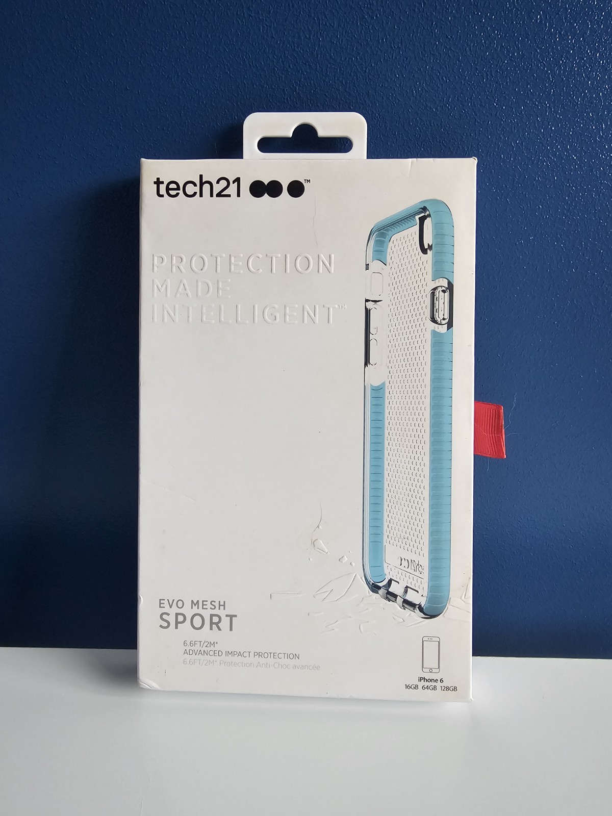 Tech21 Evo Mesh Sport iPhone 6 Case Blue Clear Shockproof Cover