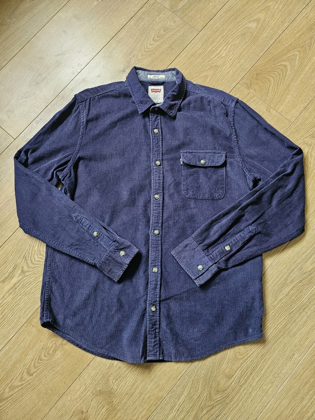 Levi's Purple Corduroy Shirt Men's Large Long Sleeve Button Down Cotton