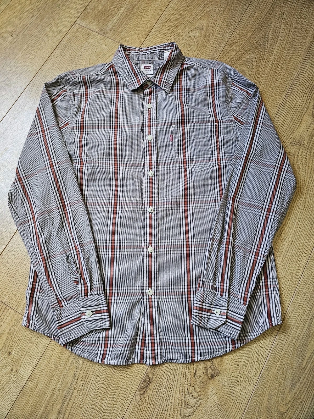 Levi's Men's Plaid Long Sleeve Shirt Medium Standard Fit Cotton