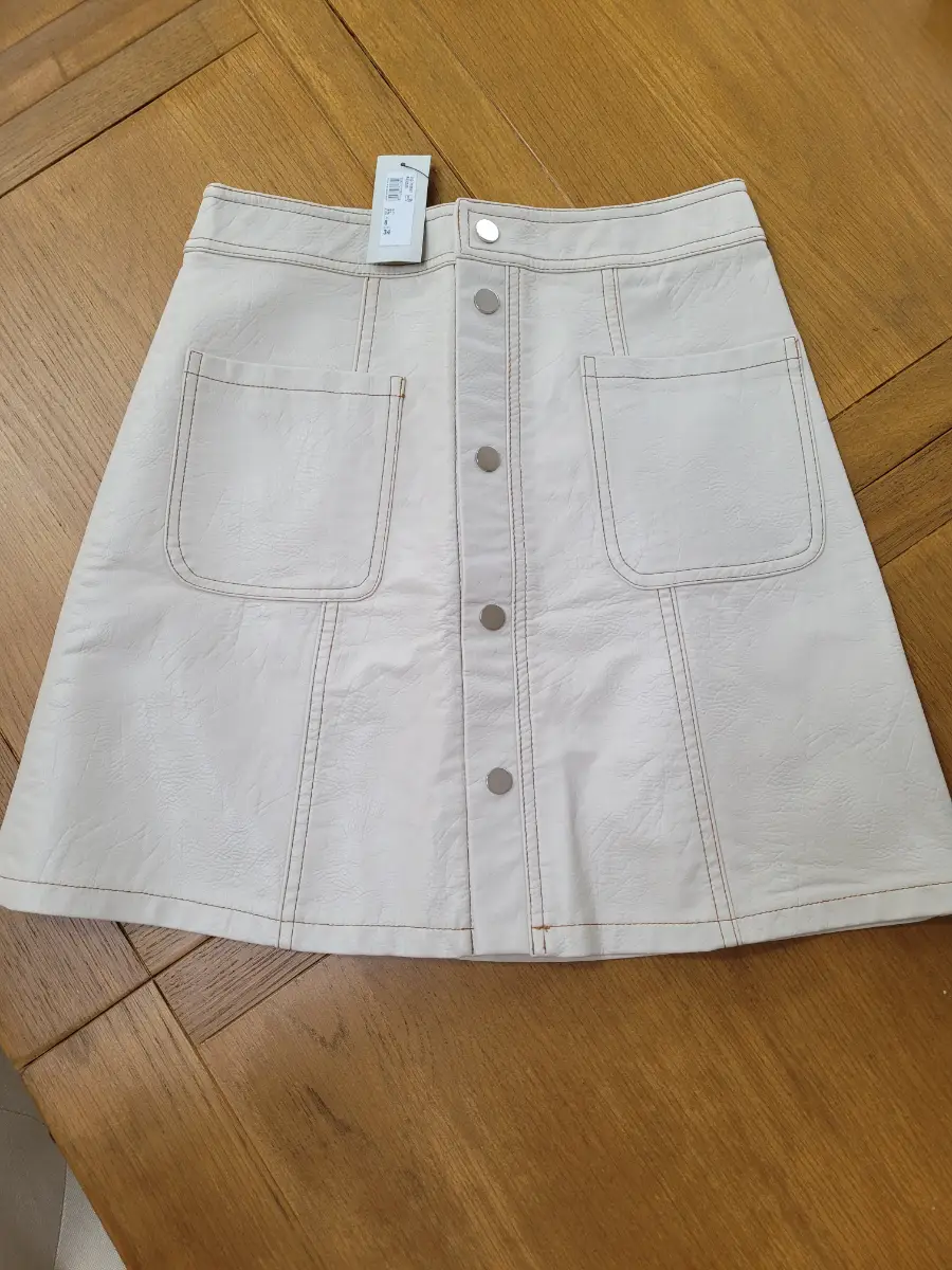Faix Leather Mini Skirt Size UK 8