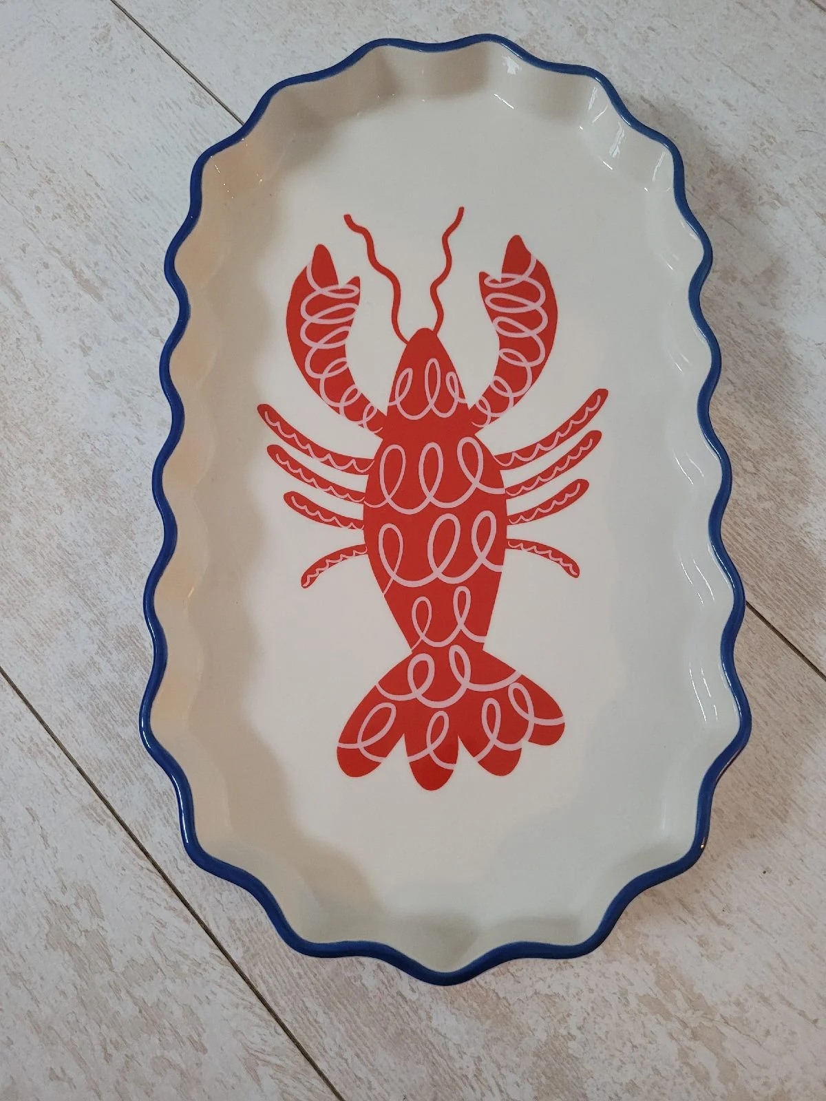 Ceramic Lobster Print Storage/ Trinket Tray