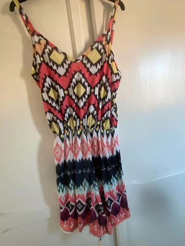 Women's Summer Playsuit, Brand New, Sleeveless, Size 14, measurements in listing