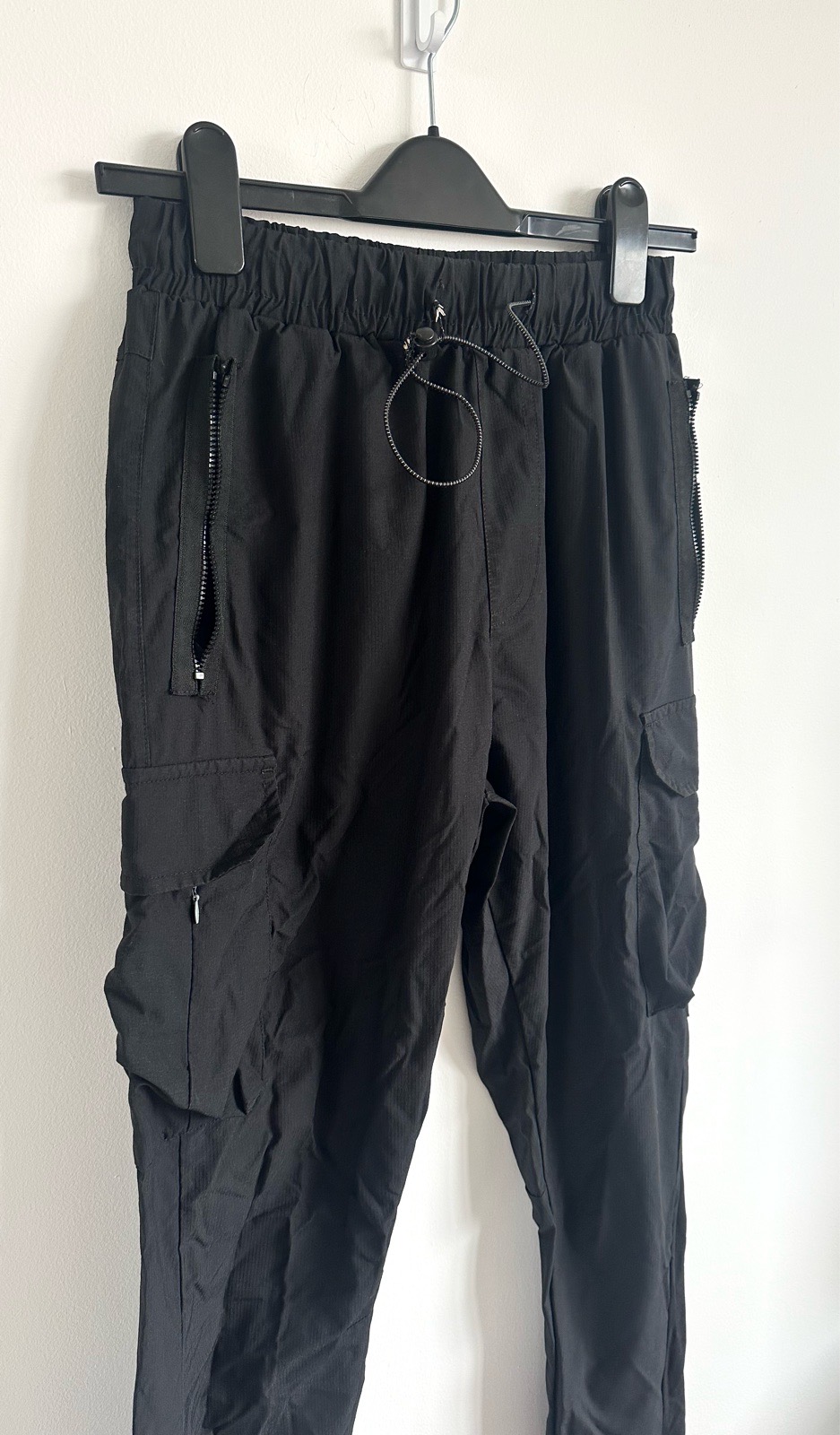 Lorenzo Veratti Black Utility Tech Cargo Pants / Joggers