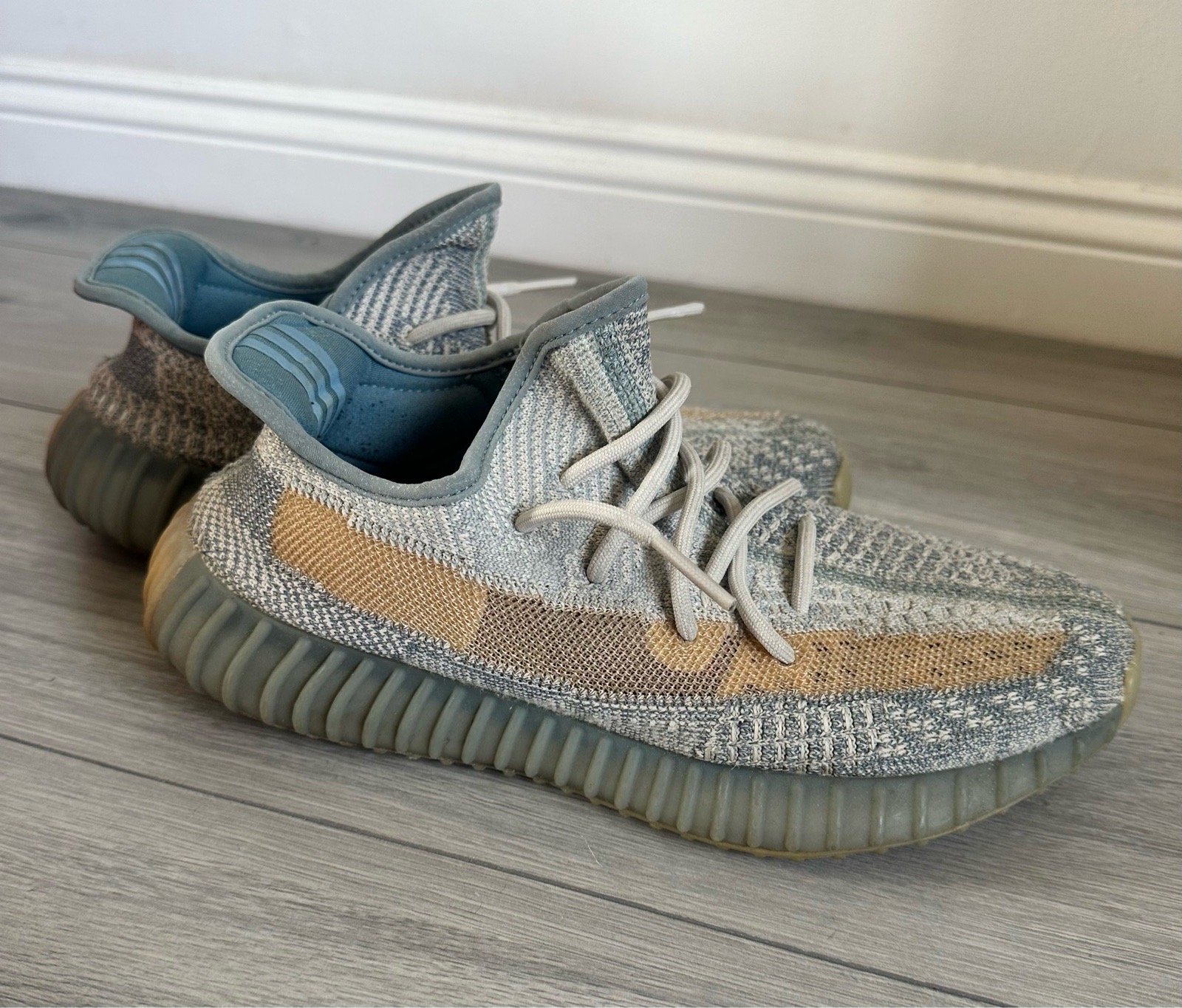 Men’s Authentic Adidas Yeezy 350 V2 Israfil Grey Tan UK 8 - Clean Great Condition