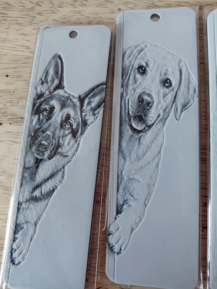 3d book mark set