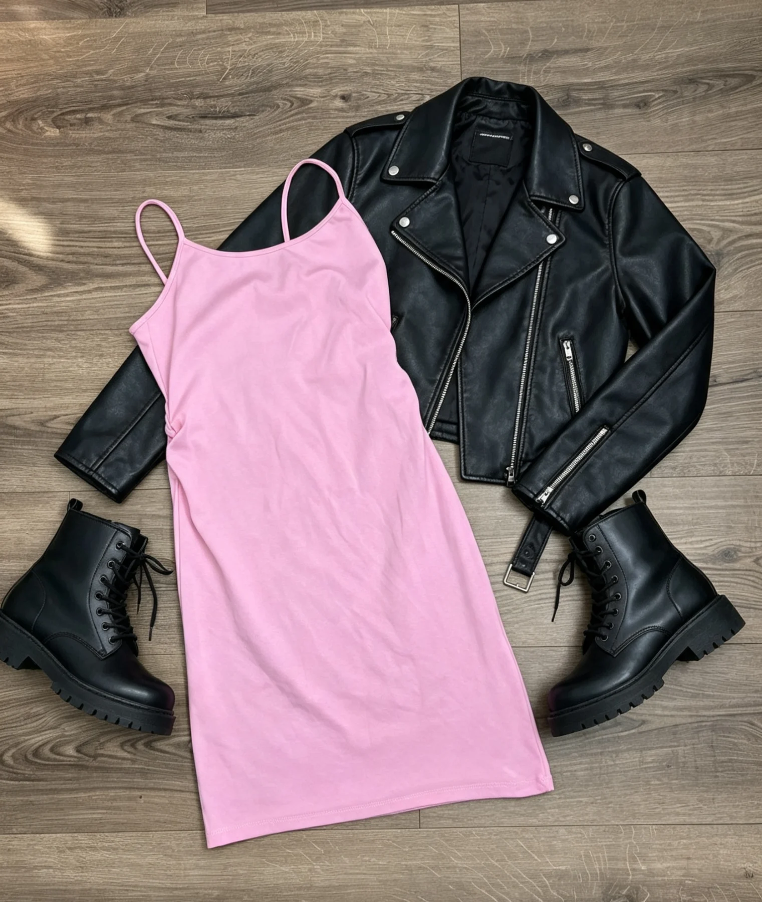 Bershka Pink Bodycon Cami Mini Dress Size L