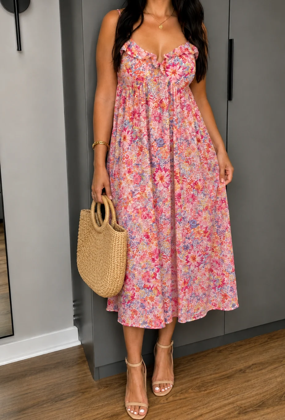 🌸 H&M Floral Midi Dress – BNWT – Size UK 8 🌸