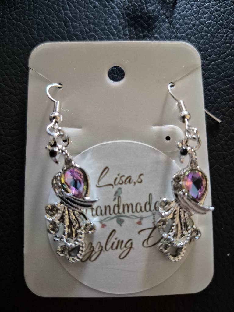 Peacock earrings