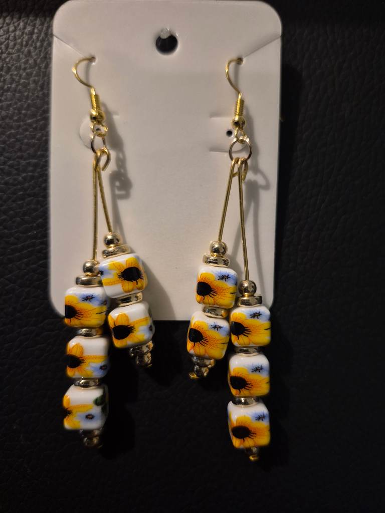 ceramic sunflower cubes