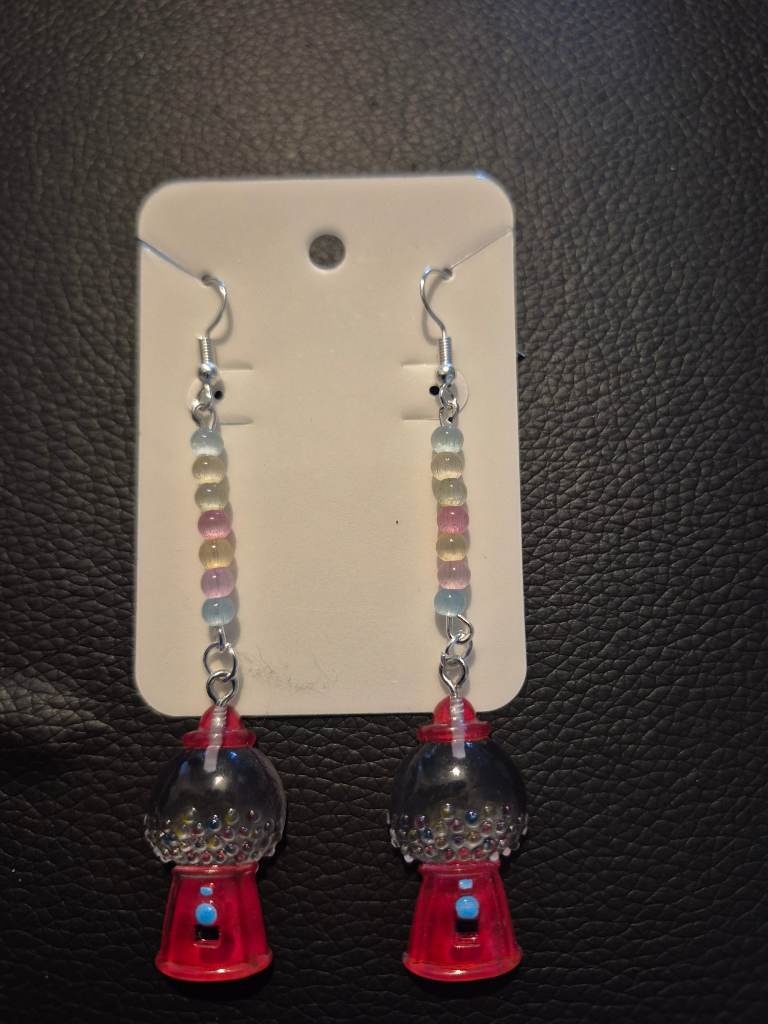 Bubble gum earrings machine earrings