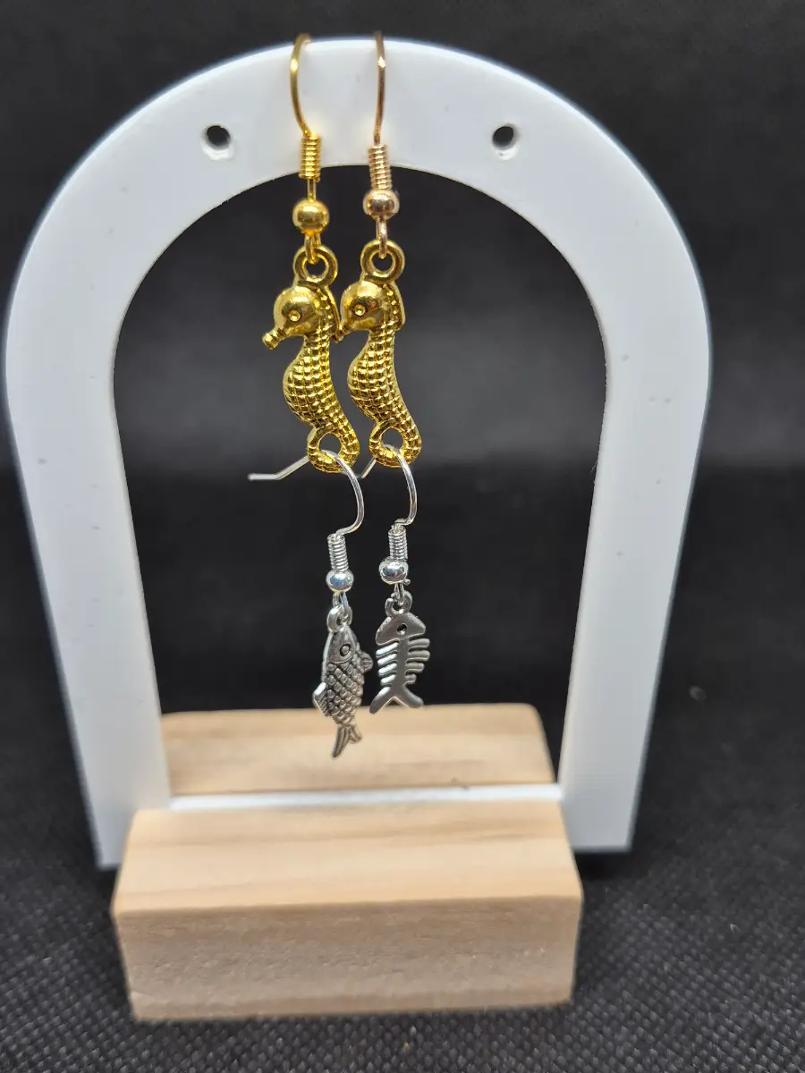 2 pairs of under the sea earrings