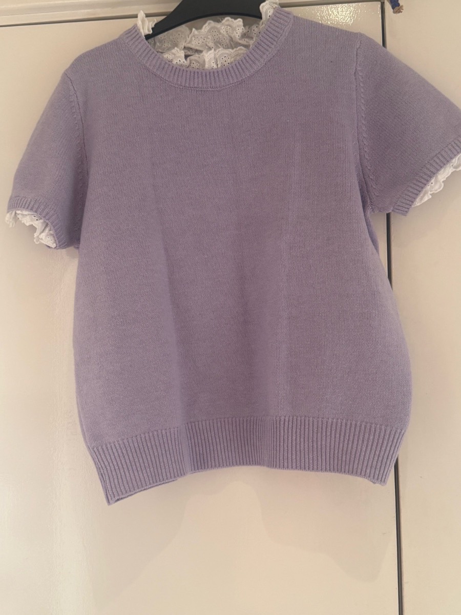 Cute 💜 Lilac Lace Collar Jumper – So Cute! 💜