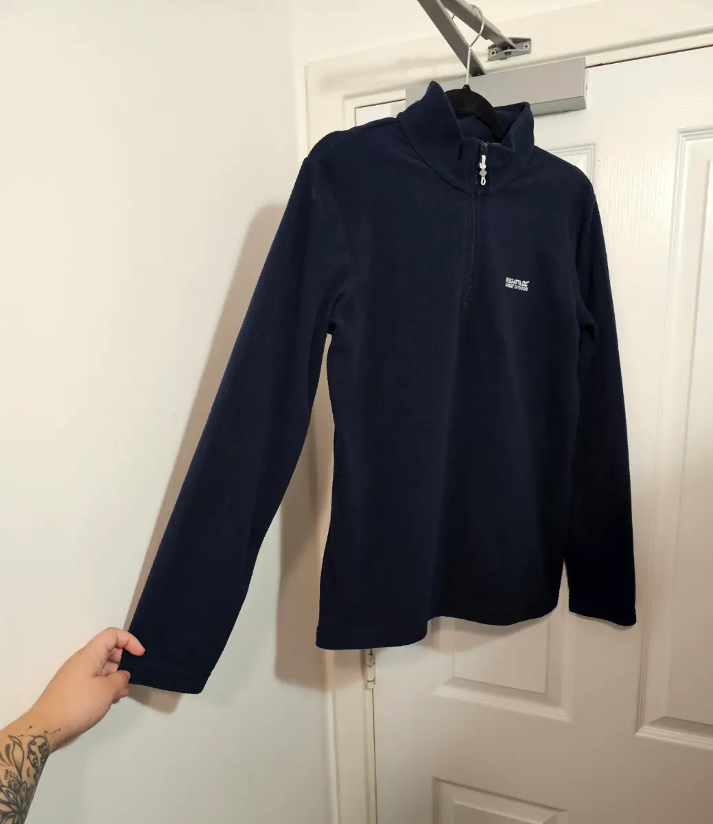 Regatta Navy Half Zip Fleece Long Sleeve, Women’s UK 10 / S