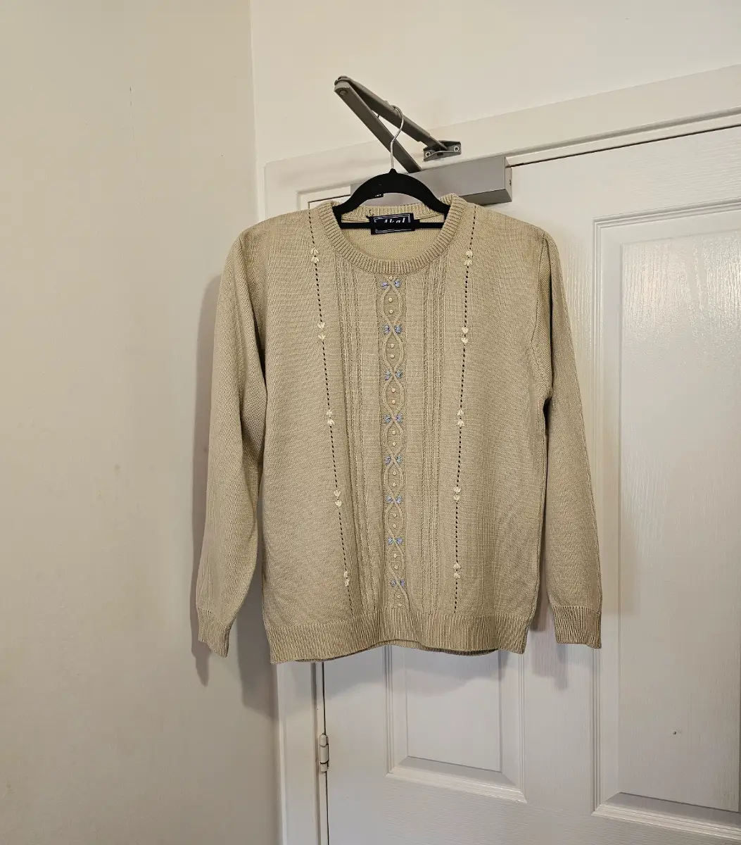 Retro Vintage Akal Collection Embroidered Knit Jumper, Size M