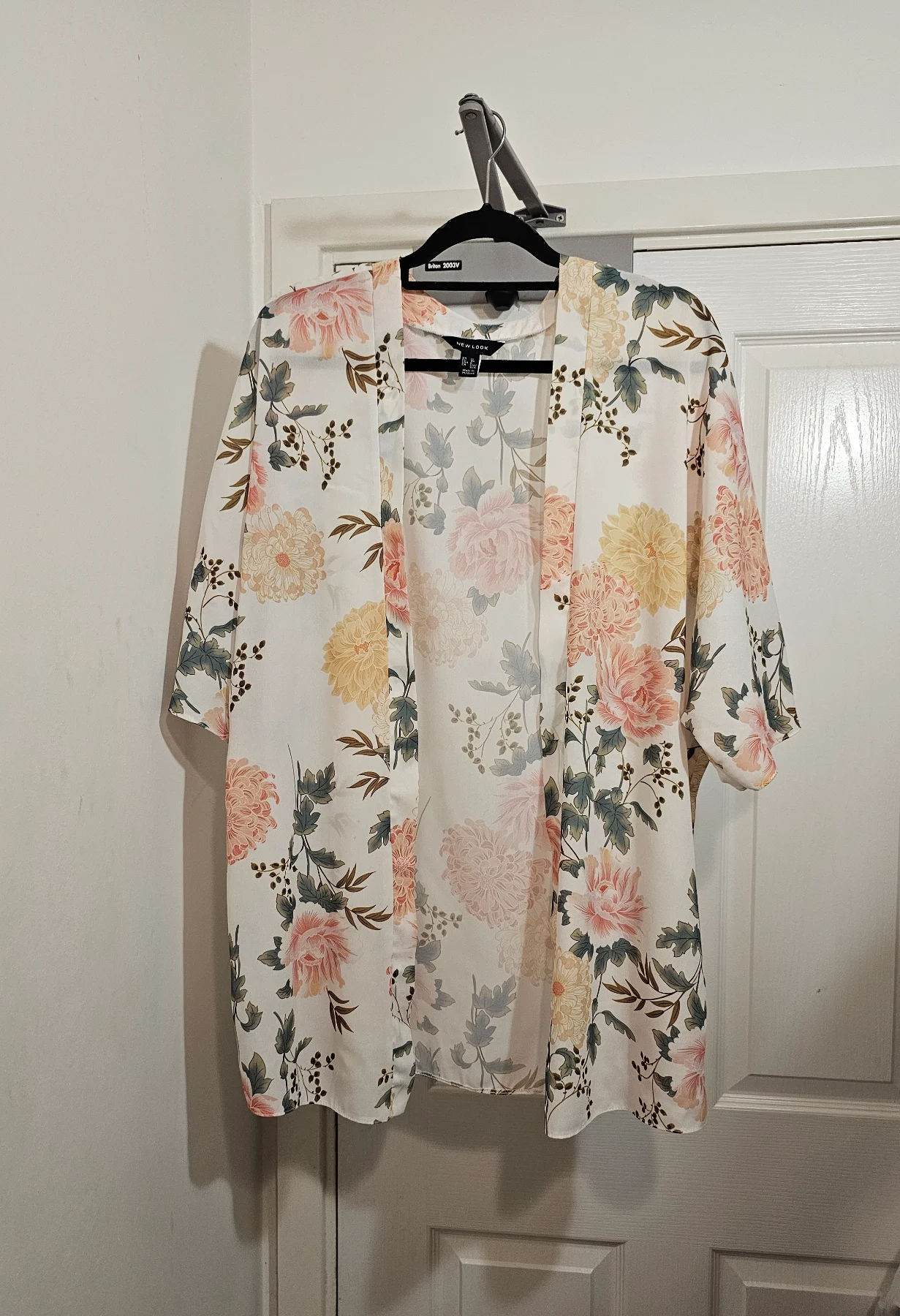 New Look Floral Open-Front Kimono / Cover-Up,  Size 12