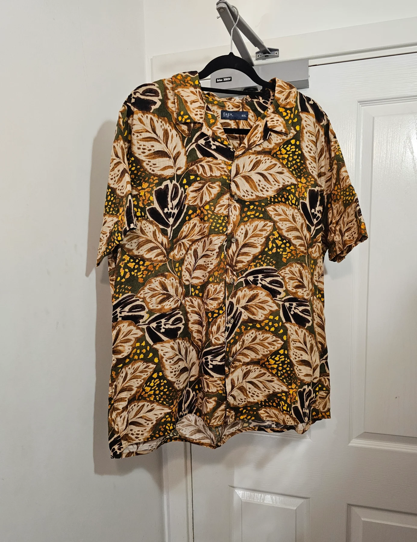 EASY Matalan Men’s Size XXL Tropical Leaf Resort Shirt 100% Cotton