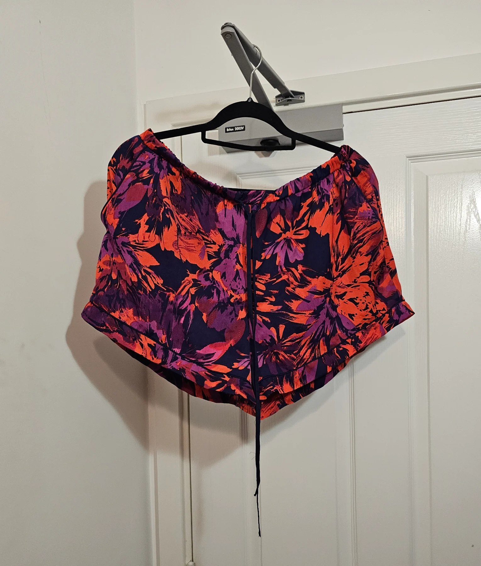 Secret Possessions Primark Floral Satin Lounge Shorts, Size M (12/14)