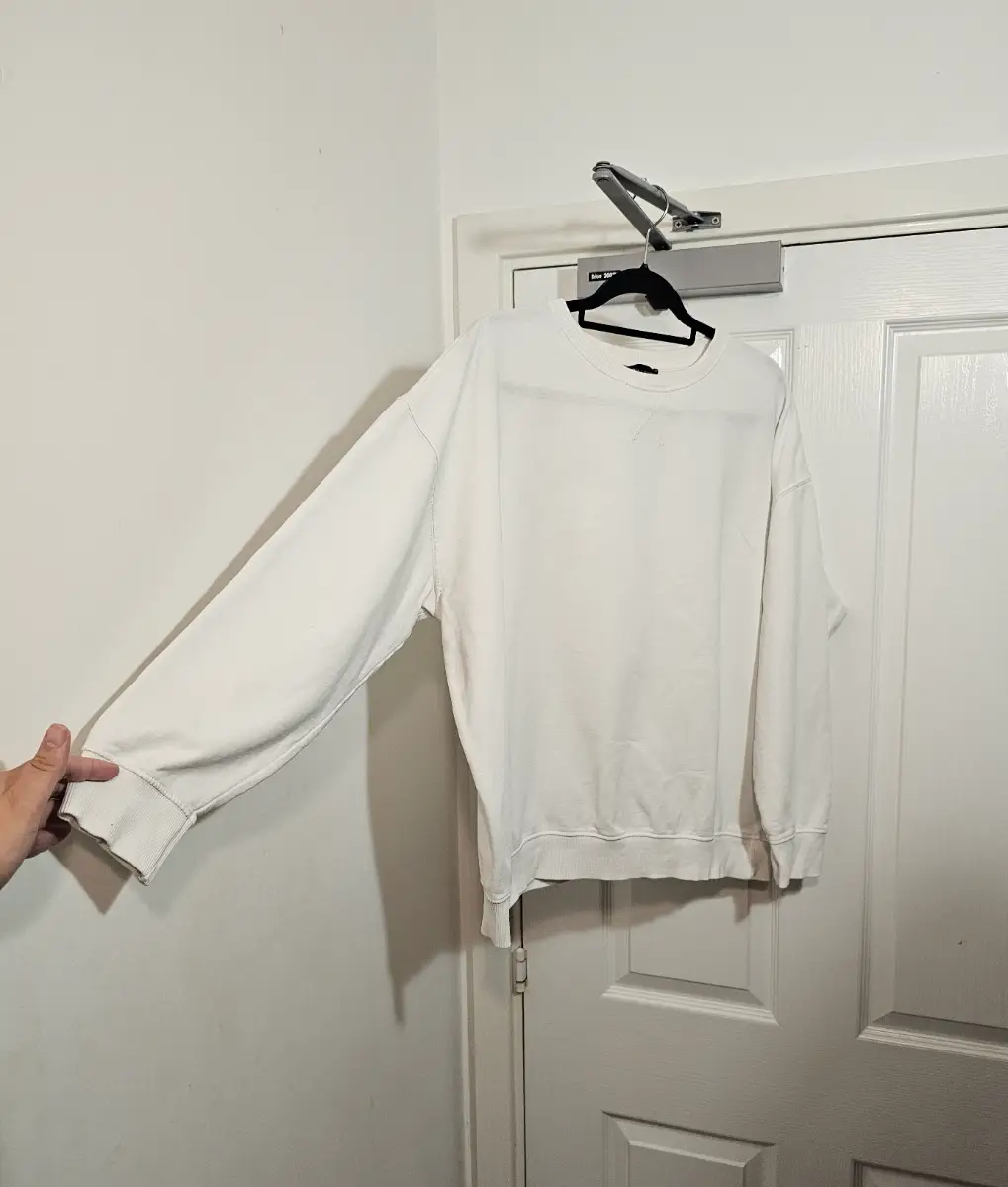 New Look White Oversized Crew Neck Sweatshirt, Size L