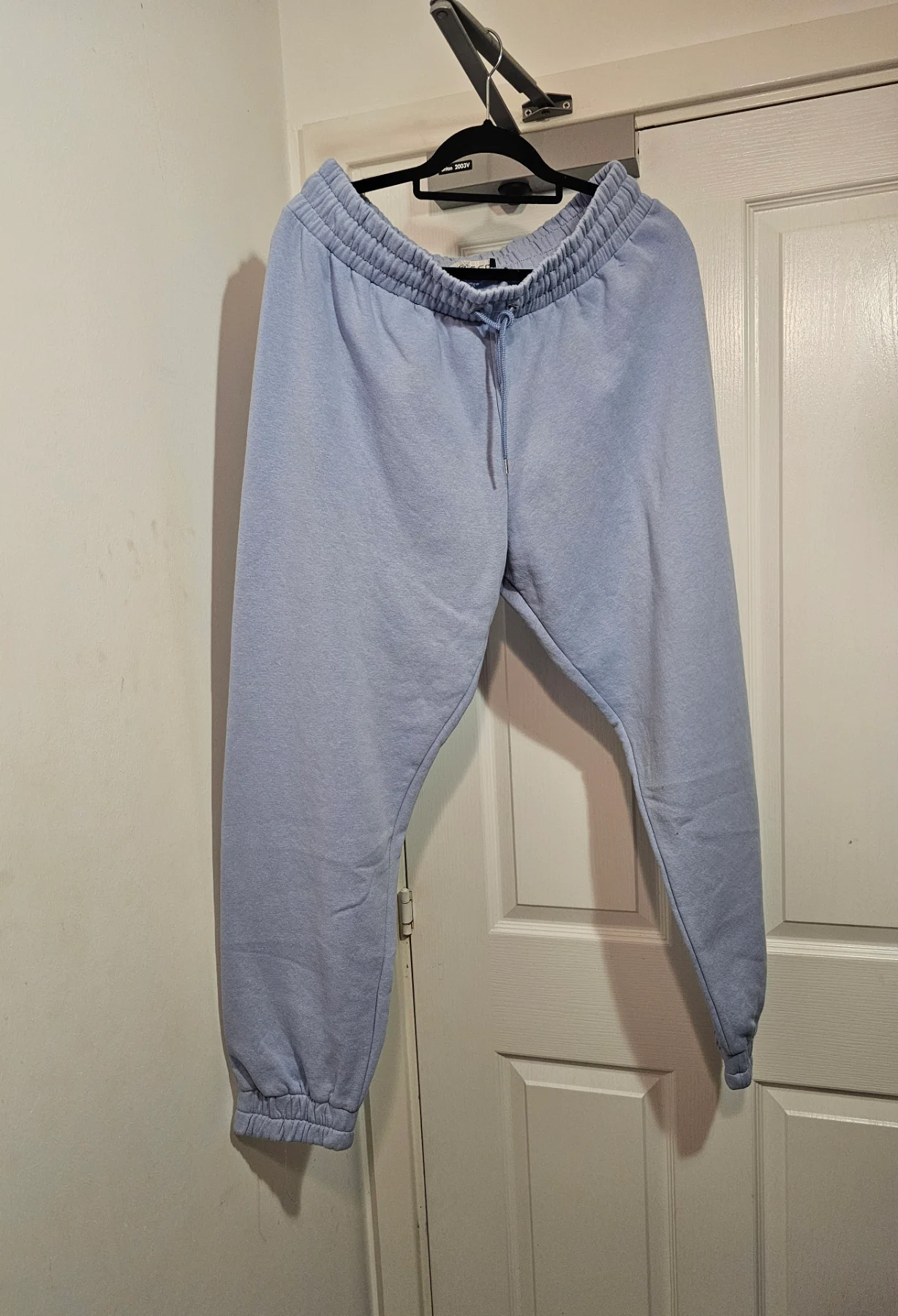 Select Light Blue Fleece Cuffed Joggers / Sweatpants, Size L