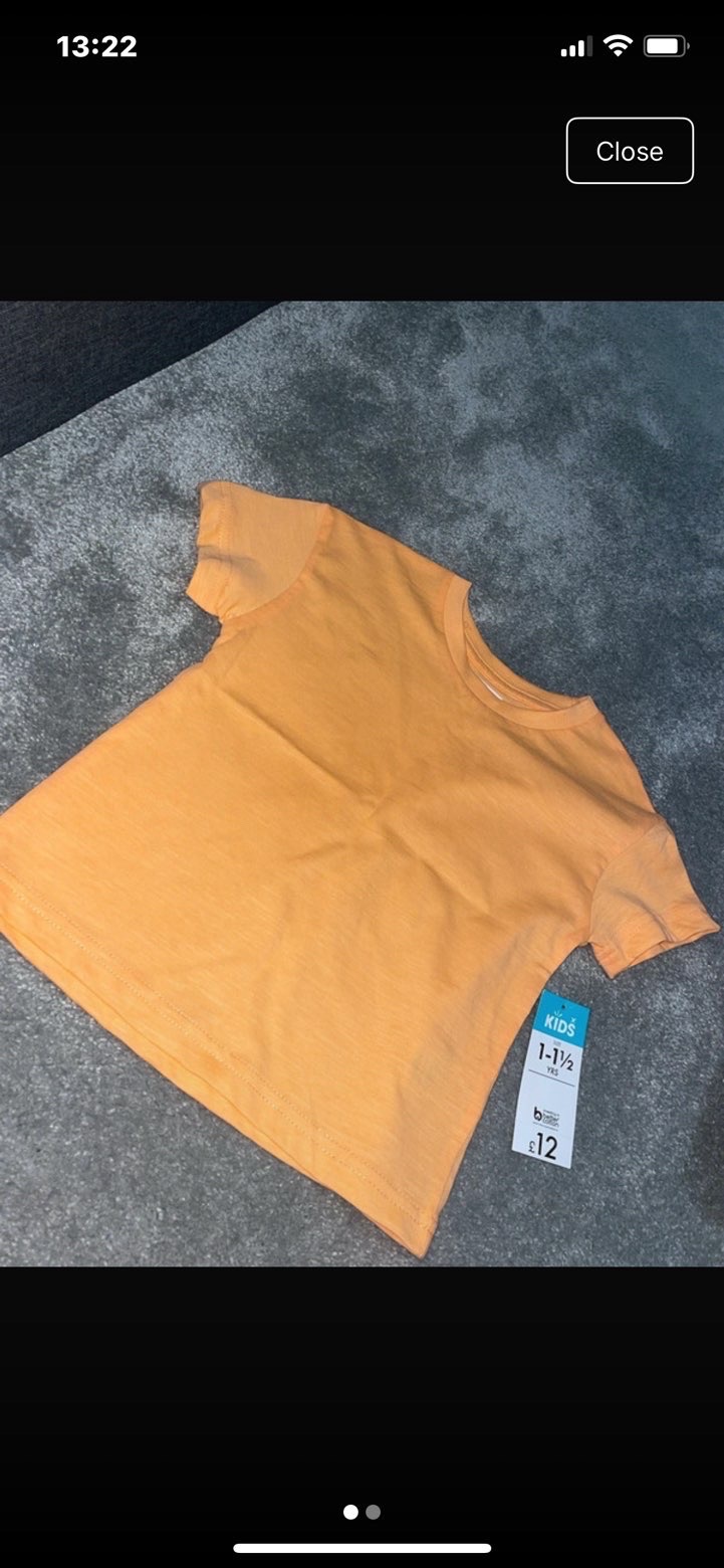 Boys orange t shirt