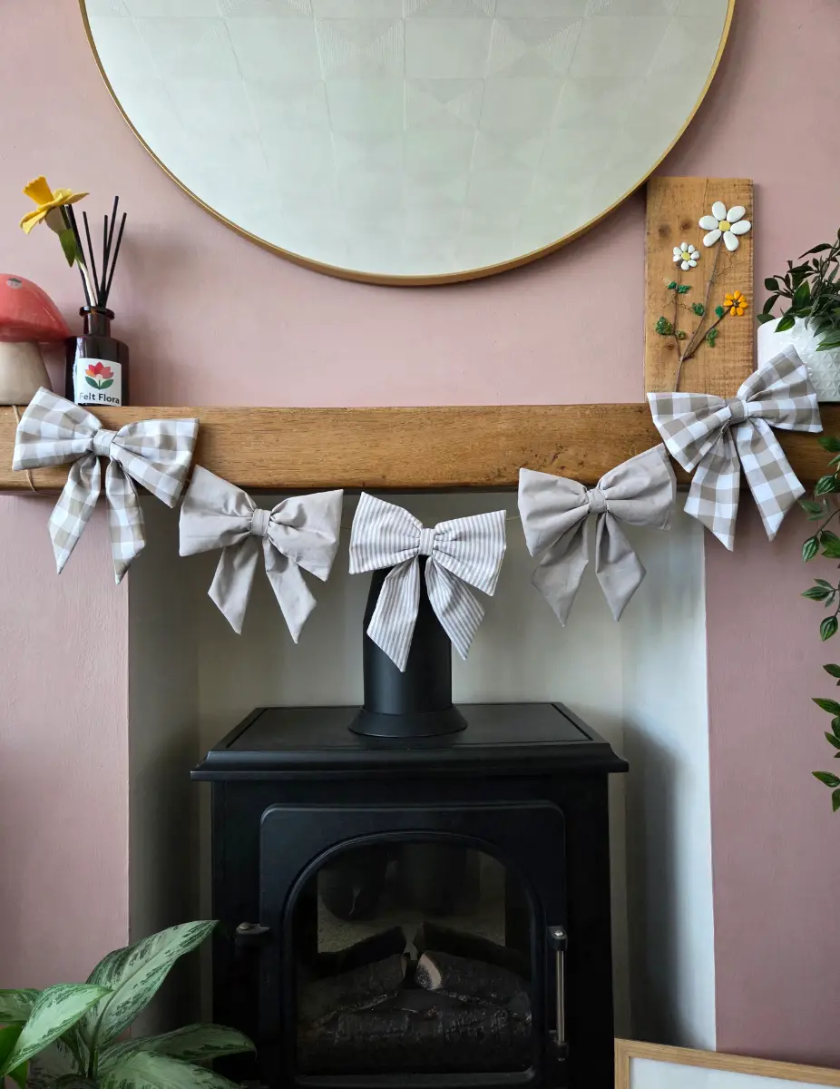 Handmade bow garland