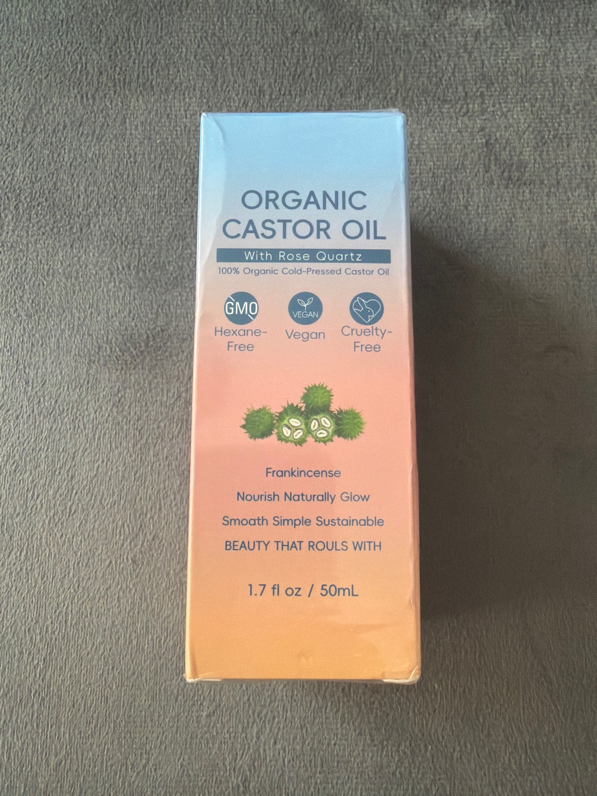 100% Organic Castor Oil with Rose Quartz
