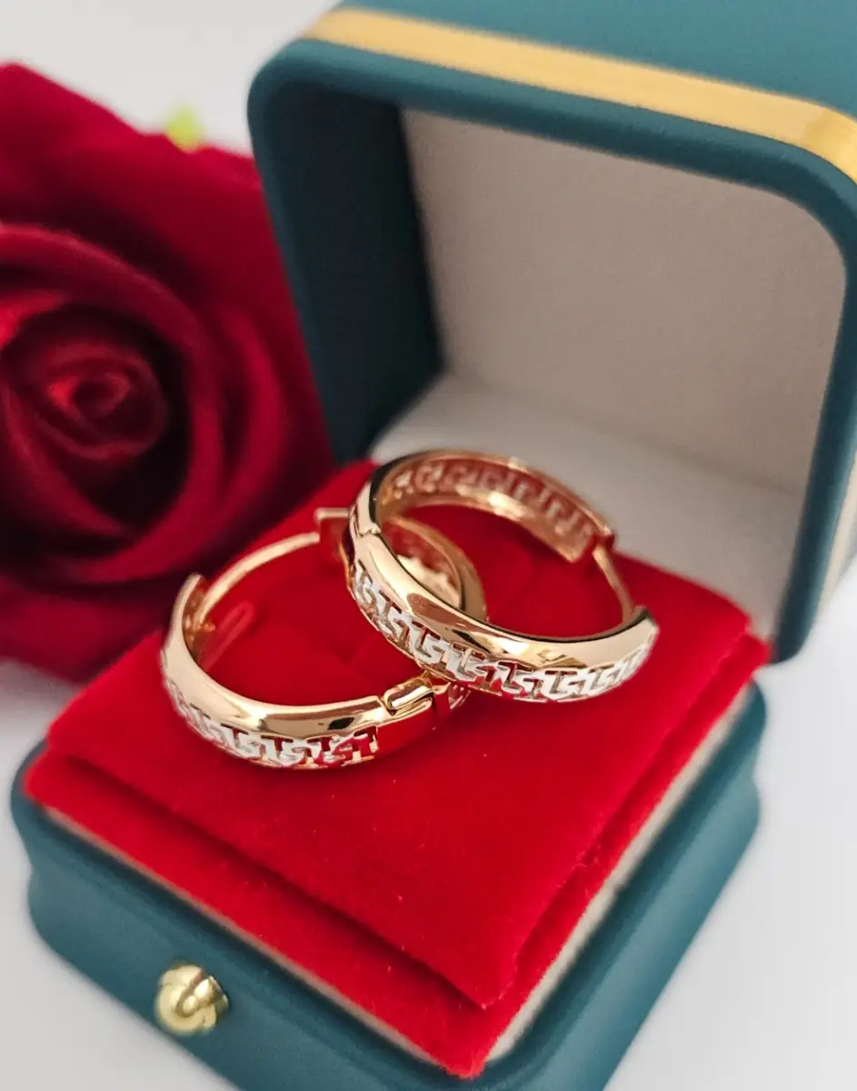 Rose Gold Hoop Earrings 2.5cm